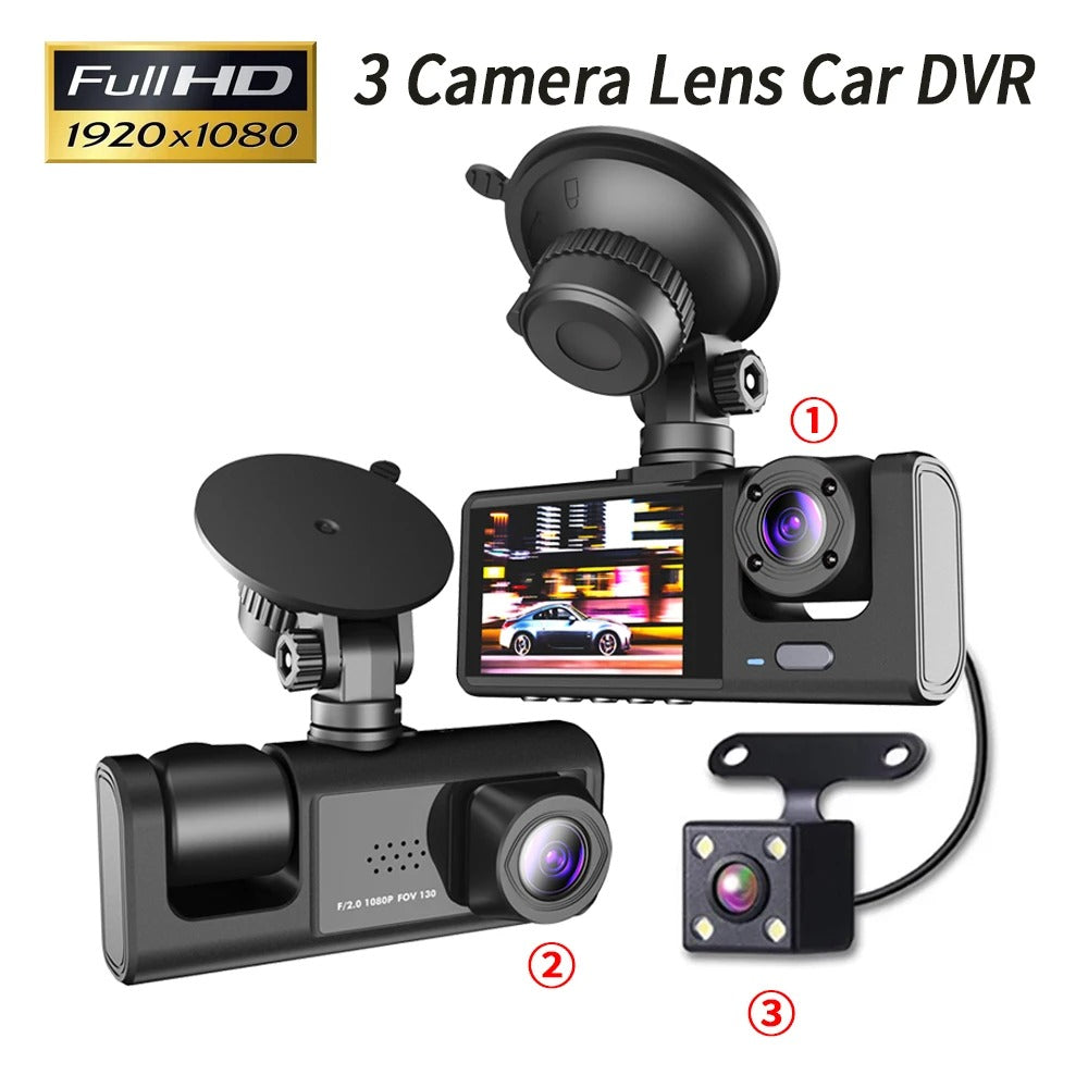 3-Lens Inside Dash Cam