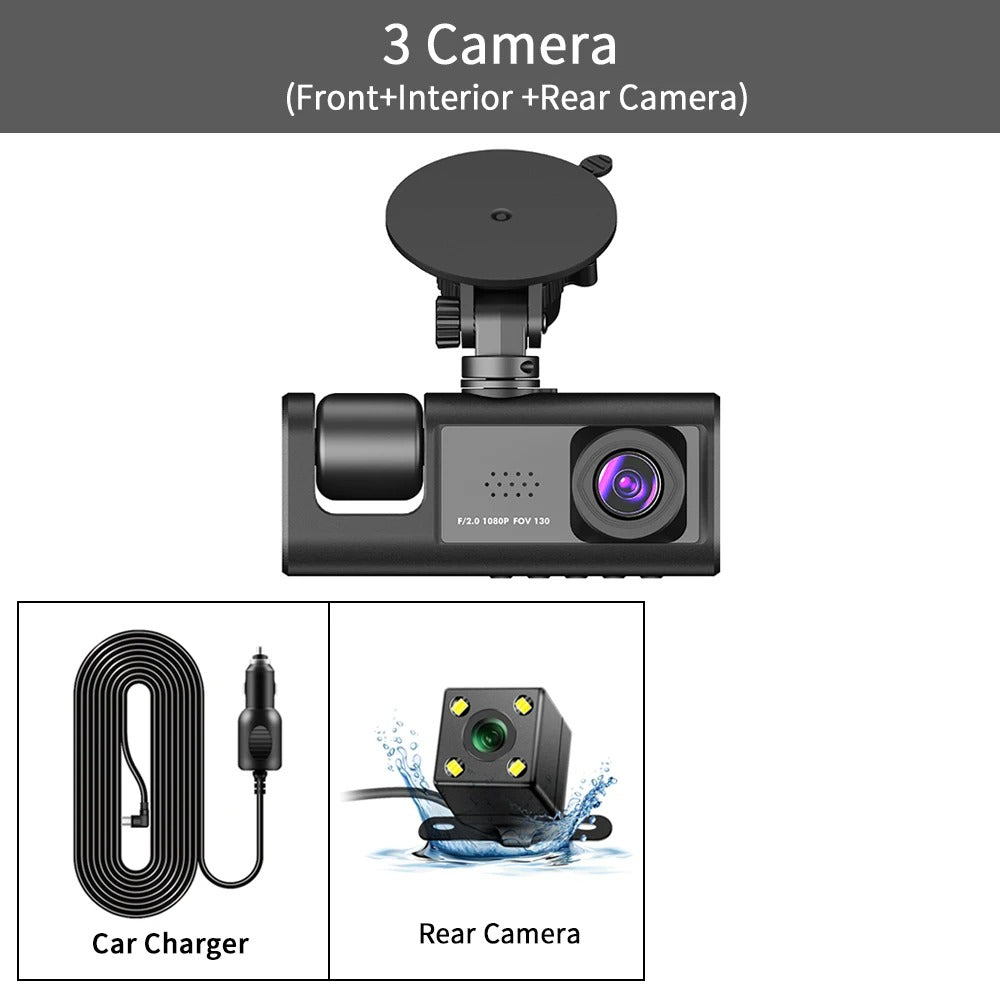 3-Lens Inside Dash Cam