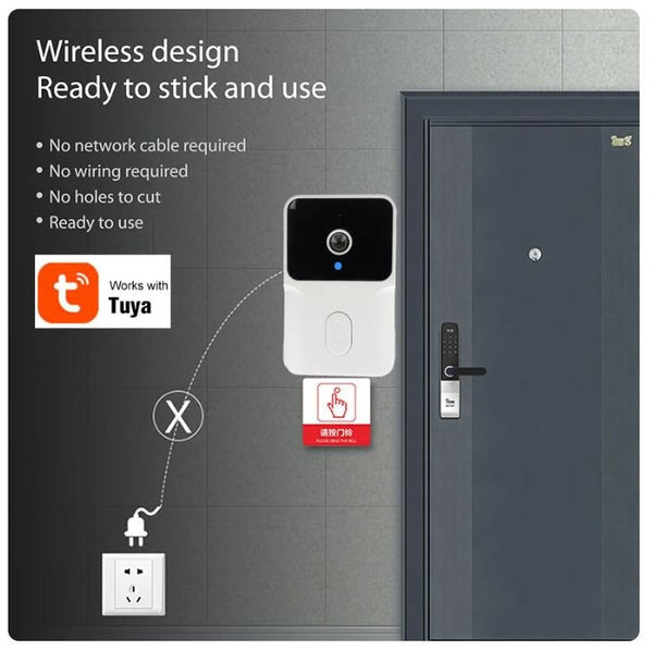 Wireless camera door bell